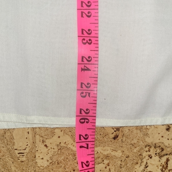 Vintage 1950s  Embroidered Pale Yellow Blouse Shirt Short Sleeve Size (L?) - Picture 12 of 13